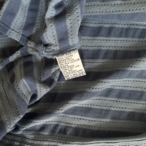 Men’s Tommy Bahama Polo Short Sleeve Shirt Size XL Blue Stripes EUC - Picture 6 of 6